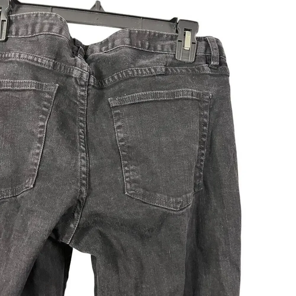 J Crew Womens Bootcut Boot Cut Black Wash Mid Rise Stretch Jeans sz 31 x 32